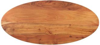 vidaXL Piano Tavolo 110x40x2,5 cm Ovale in Legno Massello di Acacia vidaXL