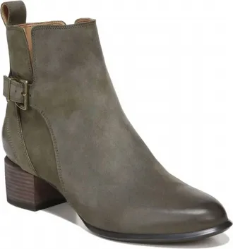 Vionic Womens Sienna Waterproof Nubuck Bootie In Olive