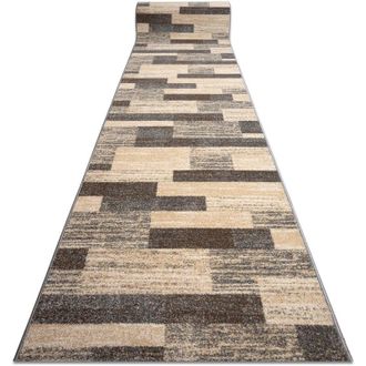 RugsX Rugsx - Runner karmel Deski boards grey caramel 100cm beige 100x410 cm