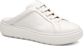 Johnston & Murphy Cammie Platform Sneaker Mule in White Nappa Leather at Nordstrom, Size 7.5