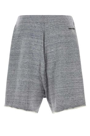 Dsquared2 Mens Grey Cotton Bermuda Shorts Greymelange Exterior