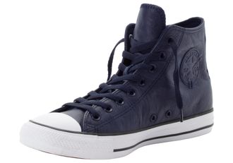 Converse Sneaker CONVERSE CHUCK TAYLOR ALL STAR LEATHER, Herren, Gr. 42,5, blau (obsidian, obsidian, slacker blau), Leder, Schuhe Sneaker