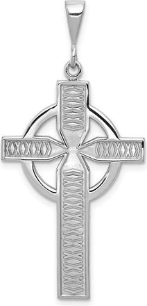 Diamond2Deal 14k White Gold Celtic Cross Charm
