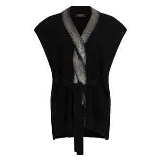 Moorer Cardigans, female, Black, Size: L Layra