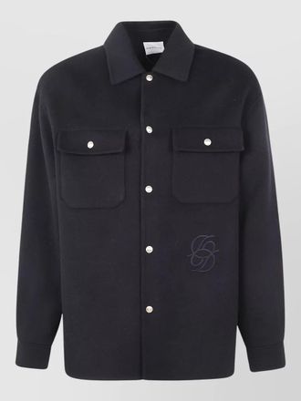 Dr&ocirc;le de Monsieur wool overshirt style jacket front pockets