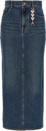 Area Zip Slit Midi Skirt