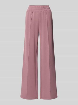 Varley Wide Leg Pants mit franz&ouml;sischen Eingrifftaschen in Bordeaux Melange, Gr&ouml;&szlig;e XL