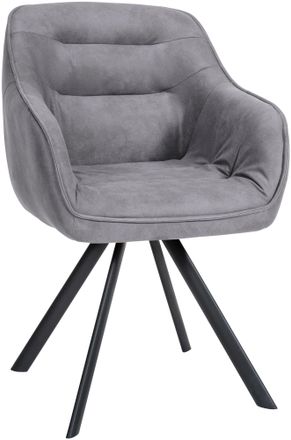 Clp Silla De Comedor Russel Gris Tejido Vintage