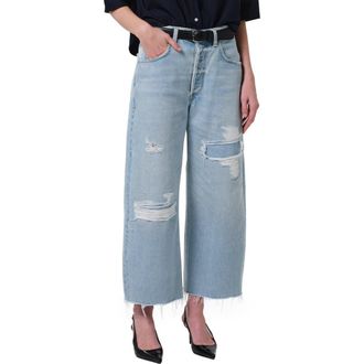 Citizens Of Humanity Ayla Ripped High Waist Crop Baggy Wide Leg Jeans in Vaquero at Nordstrom Rack, Size 29