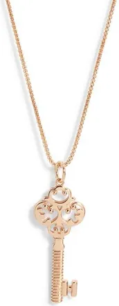 Open Edit Filigree Key Pendant Necklace in Gold at Nordstrom