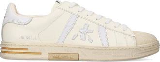Premiata Mens Sneakers Russell White Leather Upper: Calfskin Trainers
