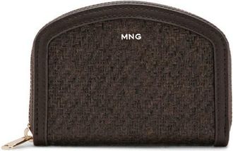 Mango Medium Zip Wallet in Chocolate at Nordstrom
