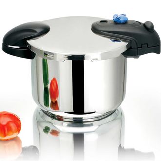 Kitchen Move Kitchen Move - Olla A Presi&oacute;n De Bayoneta De Acero Inoxidable 6l Illico - Plata
