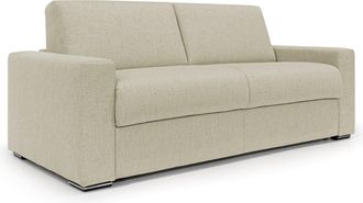 Divani.Store Divani.store - Nixon Sof&aacute; Convertible Con Colch&oacute;n H2o En Tela Impermeable 220 Cm (mat. 160x197) Beige