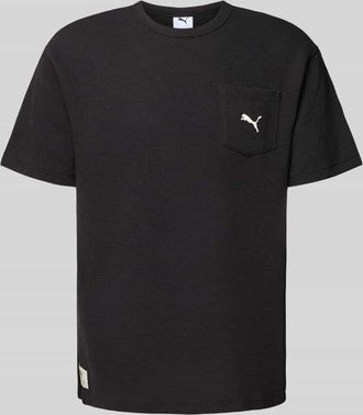 Puma Relaxed Fit T-Shirt mit Brusttasche in Black, Größe XXL