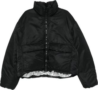 Purple Zip-front Flap-pocket Jacket