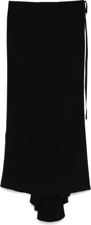 Ann Demeulemeester Zwarte Lange Bias Rok - Dames - Midirokken - Zwart - 2XS - Rokken
