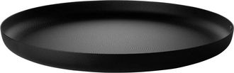 Alessi Tablett, &Oslash; 35 x H 3 cm, schwarz mit Reliefdekor