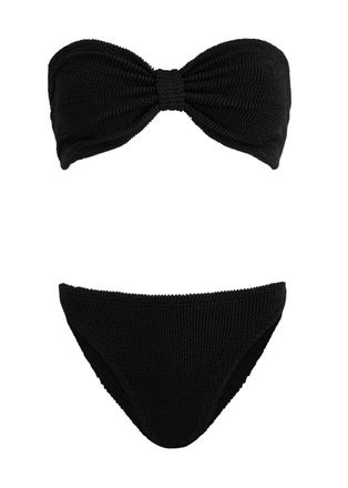 Hunza G Jean Seersucker Bikini - Black - One Size