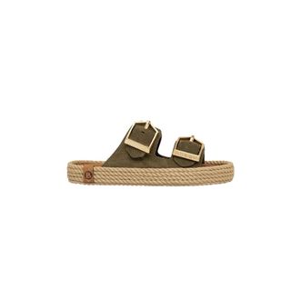 Bohonomad Bohonomad, Schoenen, Dames, Groen, 39 EU, Leer, Sydney Espadrille Slider