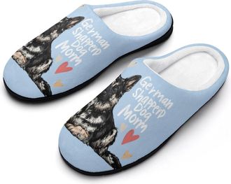Generic German Shepherd Dog Mom Womens Slippers Winter Warm House Shoes Indoor Outdoor Hotel Slipper
