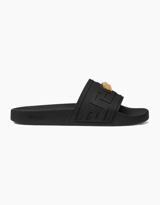 Versace Mens MEDUSA SLIDERS - Black - Size: 11