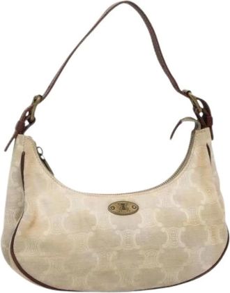 Celine Pre-owned Shoulder Bags, female, Beige, Size: ONE SIZE Pre-owned Canvas Shoulder Bag