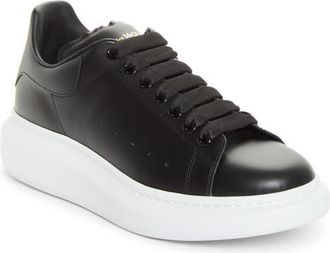 Alexander McQueen Oversize Sneaker in Black/Black at Nordstrom, Size 11.5Us
