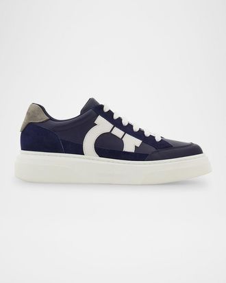 Ferragamo Men & apos;s Cassina Gancio Low-Top Sneakers