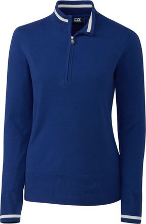 Cutter & Buck Womens Lakemont Tipped Half-Zip Sweater