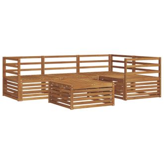 vidaXL Conjunto De Sof&aacute;s De Exterior 5 Pcs Natural Vidaxl