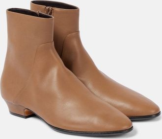 The Row Awar 25 leather ankle boots