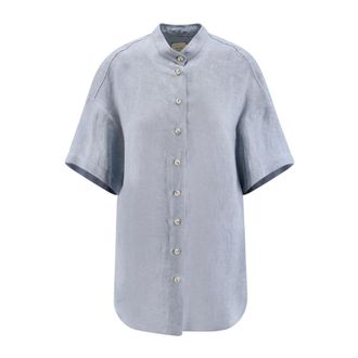 Alysi Shirts, female, Blue, Size: 2XS Guru Collar Shirt