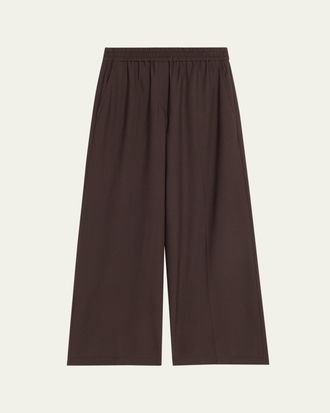 Brunello Cucinelli Wool-Blend Wide-Leg Pants