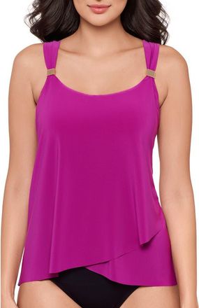 Miraclesuit Razzle Dazzle Underwire Tankini Top in Framboise Pink at Nordstrom, Size 18