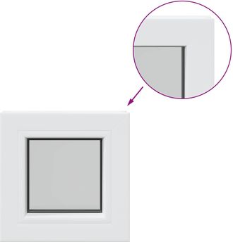 vidaXL Ventana De S&oacute;tano Risor 30 X 30 Cm Pvc Y Vidrio Vidaxl