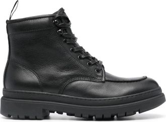 Polo Ralph Lauren Enkellaarsjes met veters - Heren - Veterlaarzen - Zwart - 41 EU - Leer - Schoenen