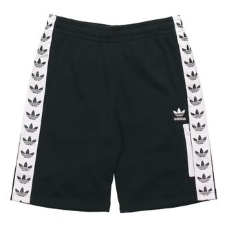 adidas originals Side Webbing Logo Printing Sports Shorts Black DX4230