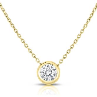 Roberto Coin Bezel Station Necklace in Yellow at Nordstrom, Size 18 In