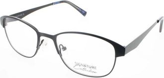 Signature Unisex Black Rectangular Eyeglass Frames Pn111Blk50