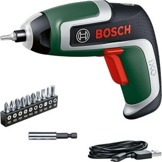 Bosch Accessori - Avvitatore a batteria 3,6 V, con inserti, cavo USB 06039E0020