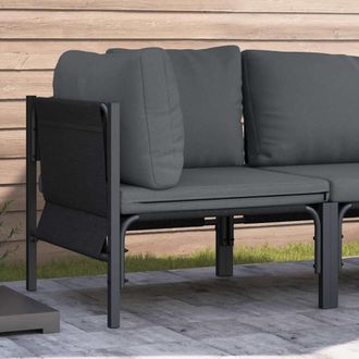 vidaXL Muebles De Exterior Con Coj&iacute;n Antracita 80 X 80 X 71 Cm Acero Vidaxl