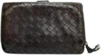 Bottega Veneta Pre-owned Vintage Portemonnee - Dames - Vintage Accessoires - Bruin - ONE Size - Leer - Vintage