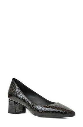 Aquatalia Pasha Weatherproof Pump in Black Embossed Croc at Nordstrom Rack, Size 7