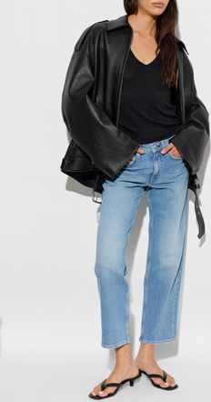 Rag & Bone V-neck Top, Womens, Black