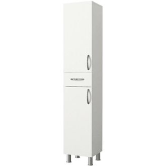 Dmora Dmora - Armario De Columna Giuda, Mueble Alto Para Ba&ntilde;o O Cocina, Armario Alto Multifuncional, Gabinete Multiusos, 35x31 H179 Cm, Blanco