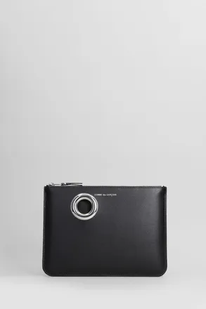 Comme Des Garçons Pochette in pelle nera