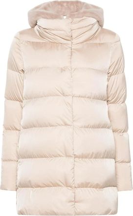 Herno Gewatteerde donsjas - Dames - Gewatteerde jassen - Beige - XL - Jassen