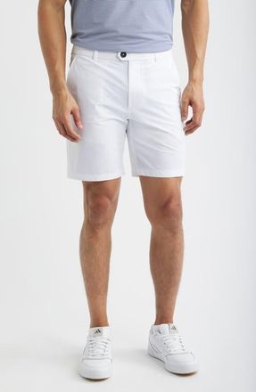 Greyson Montauk 8-Inch Flat Front Golf Shorts in Arctic at Nordstrom, Size 34