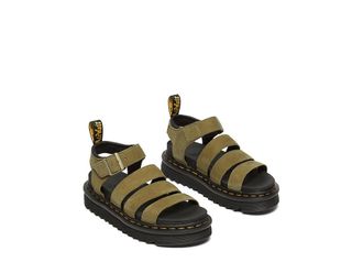 Dr. Martens Blaire Womens Sandals Muted Olive : UK 9 (US Womens 11) M, Leather